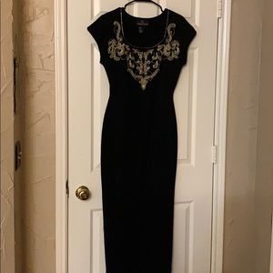 Full length black dress